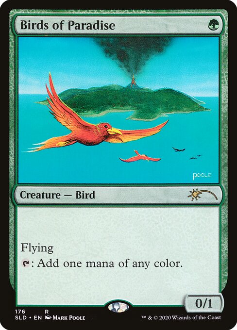 Flying
{T}: Add one mana of any color.