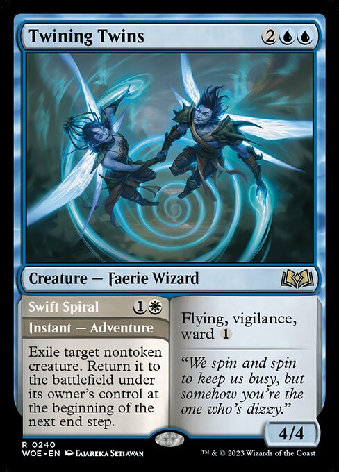 Flying, vigilance, ward {1} Exile target nontoken creature. Return it to the battlefield under its owner's control at the beginning of the next end step.