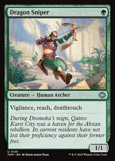 Vigilance, reach, deathtouch