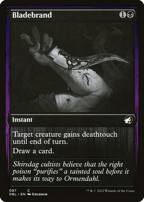 Target creature gains deathtouch until end of turn.
Draw a card.