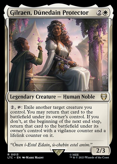 {2}, {T}: Exile another target creature you control. You may return that card to the battlefield under its owner's control. If you don't, at the beginning of the next end step, return that card to the battlefield under its owner's control with a vigilance counter and a lifelink counter on it.