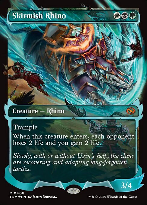 Trample
When this creature enters, each opponent loses 2 life and you gain 2 life.