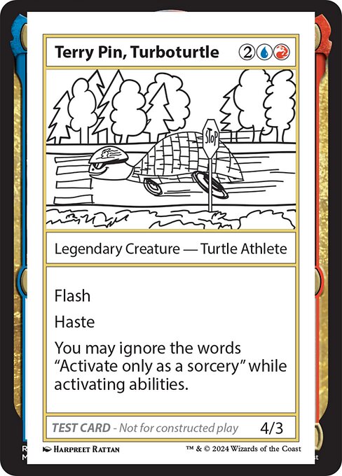 Flash
Haste
You may ignore the words "Activate only as a sorcery" while activating abilities.