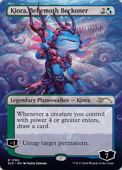 Whenever a creature you control with power 4 or greater enters, draw a card.
−1: Untap target permanent.