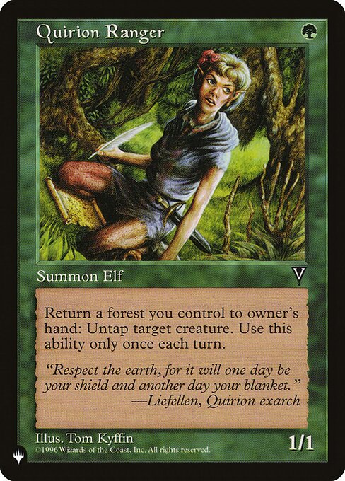 Return a Forest you control to its owner's hand: Untap target creature. Activate only once each turn.