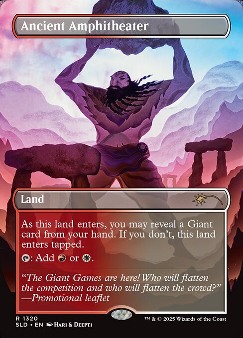 As this land enters, you may reveal a Giant card from your hand. If you don't, this land enters tapped.
{T}: Add {R} or {W}.