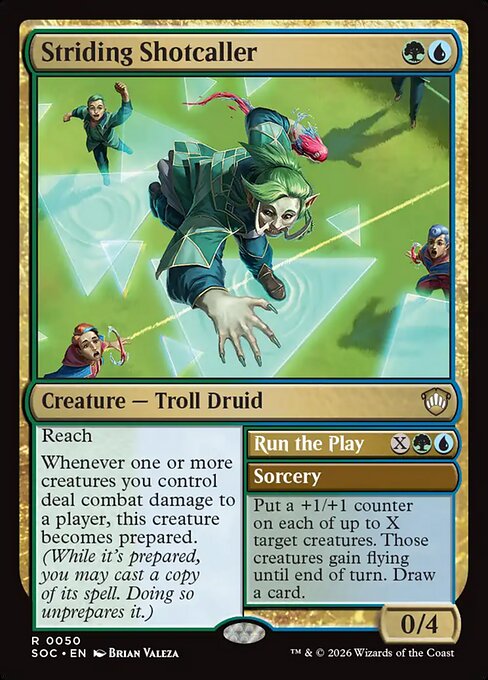 Striding Shotcaller // Run the Play (Foil)