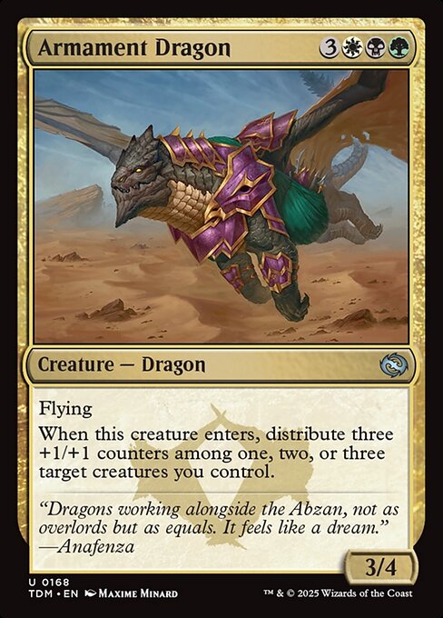 Flying
When this creature enters, distribute three +1/+1 counters among one, two, or three target creatures you control.