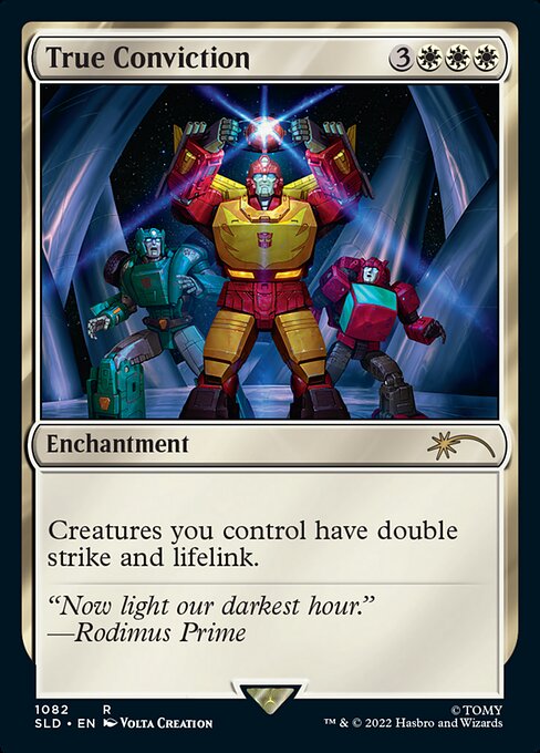 Creatures you control have double strike and lifelink.