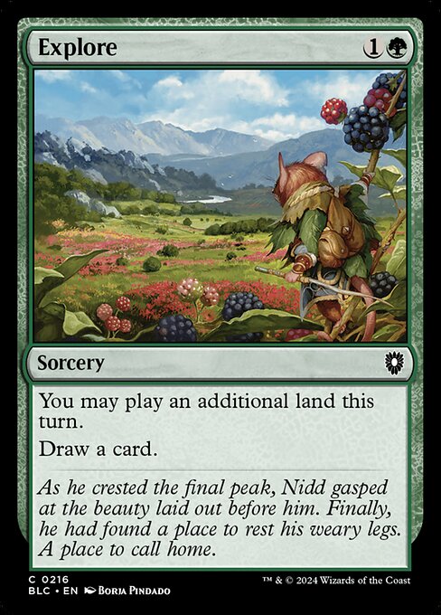 You may play an additional land this turn.
Draw a card.