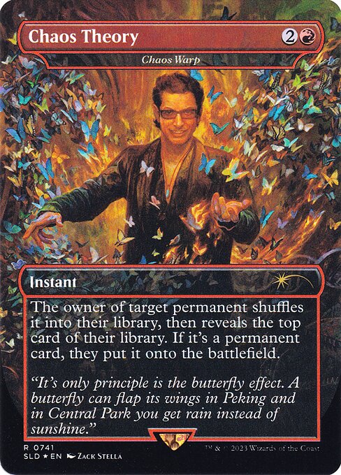 The owner of target permanent shuffles it into their library, then reveals the top card of their library. If it's a permanent card, they put it onto the battlefield.