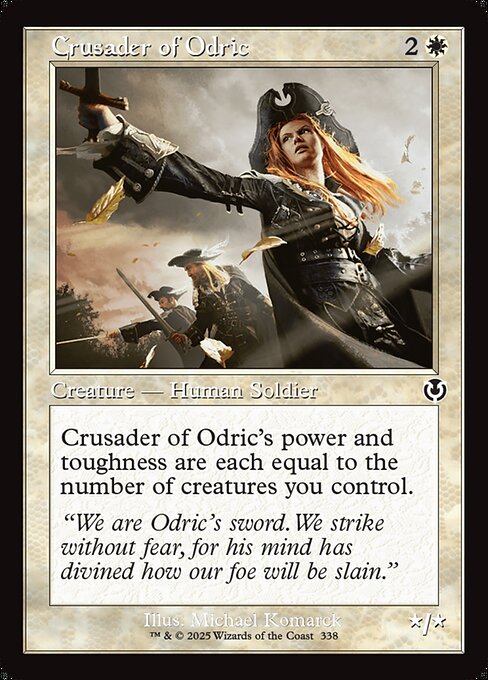 Crusader of Odric's power and toughness are each equal to the number of creatures you control.