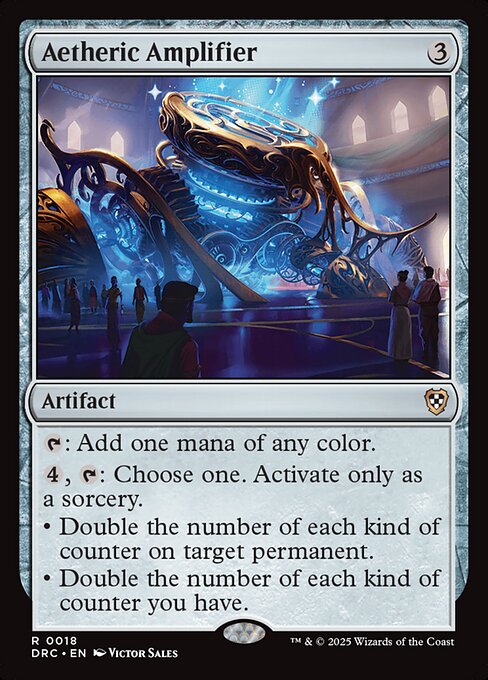 {T}: Add one mana of any color.
{4}, {T}: Choose one. Activate only as a sorcery.
• Double the number of each kind of counter on target permanent.
• Double the number of each kind of counter you have.