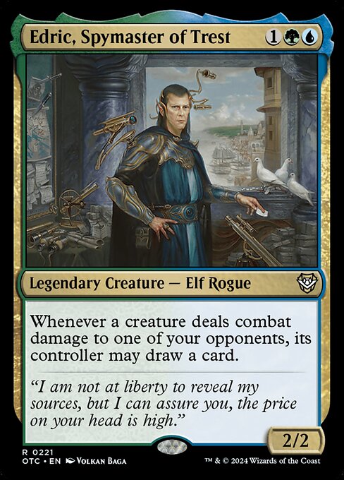 Whenever a creature deals combat damage to one of your opponents, its controller may draw a card.