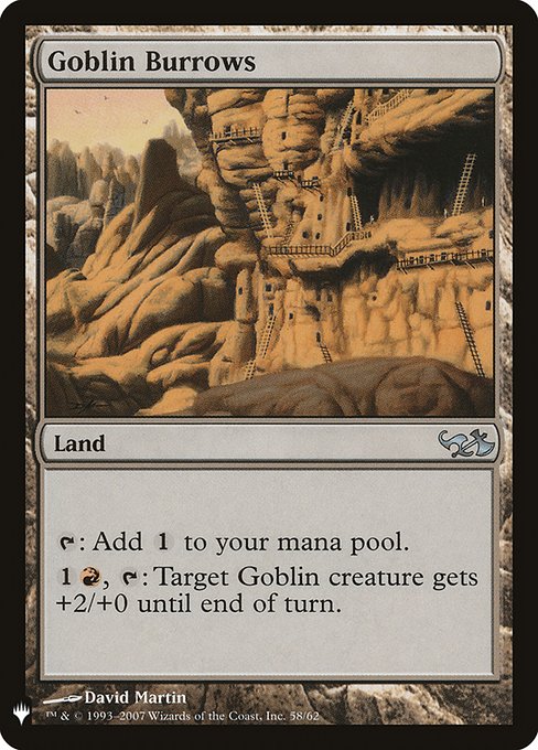 {T}: Add {C}.
{1}{R}, {T}: Target Goblin creature gets +2/+0 until end of turn.