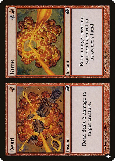 Dead deals 2 damage to target creature. Return target creature you don't control to its owner's hand.