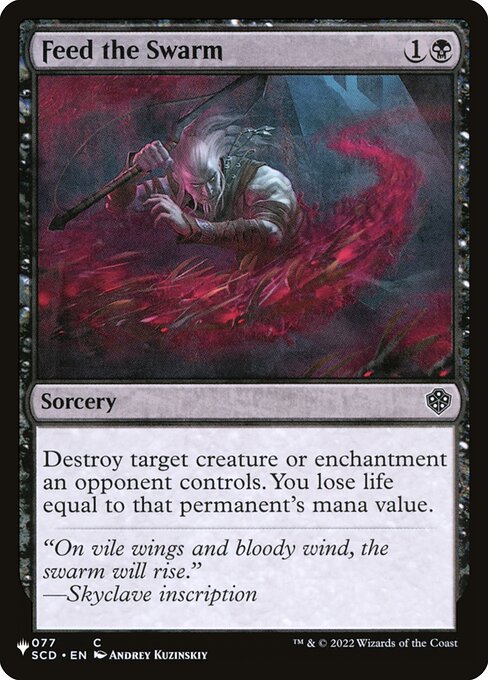 Destroy target creature or enchantment an opponent controls. You lose life equal to that permanent's mana value.