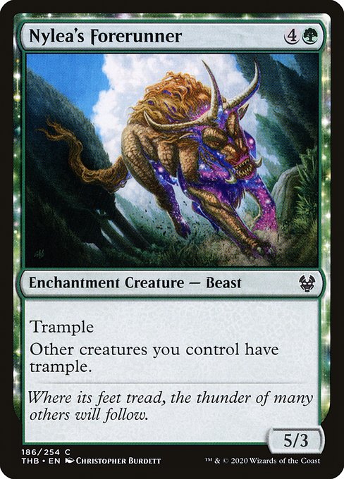 Trample
Other creatures you control have trample.