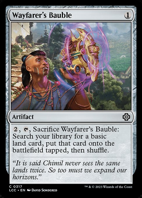 {2}, {T}, Sacrifice this artifact: Search your library for a basic land card, put that card onto the battlefield tapped, then shuffle.