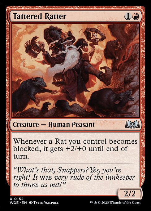 Whenever a Rat you control becomes blocked, it gets +2/+0 until end of turn.