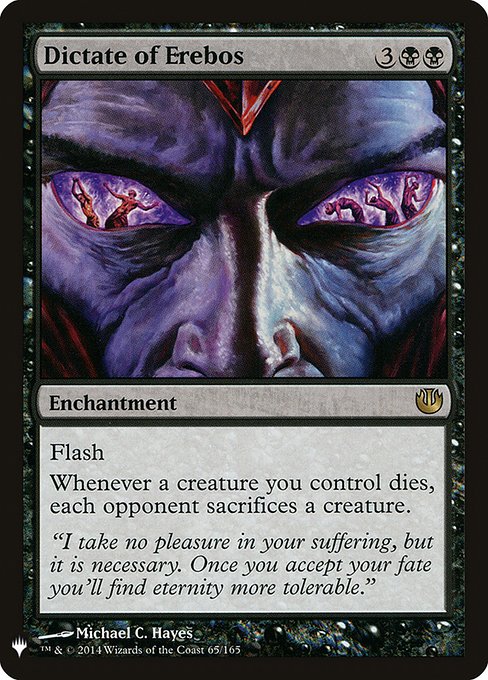 Flash
Whenever a creature you control dies, each opponent sacrifices a creature.