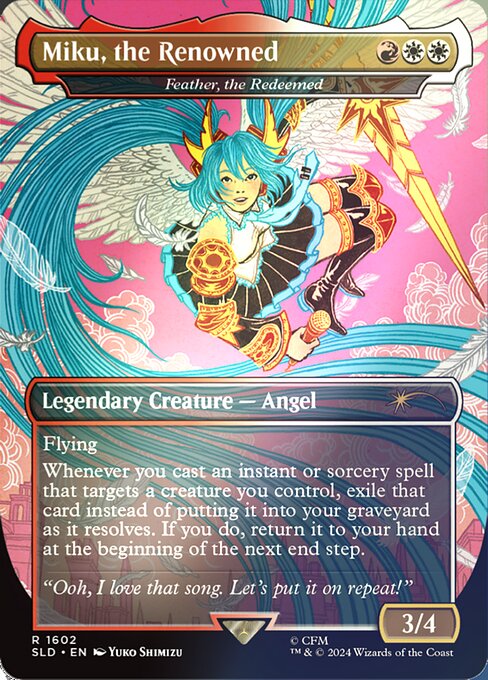 Flying
Whenever you cast an instant or sorcery spell that targets a creature you control, exile that card instead of putting it into your graveyard as it resolves. If you do, return it to your hand at the beginning of the next end step.