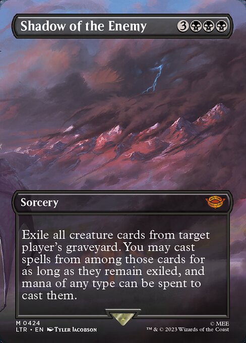 Exile all creature cards from target player's graveyard. You may cast spells from among those cards for as long as they remain exiled, and mana of any type can be spent to cast them.