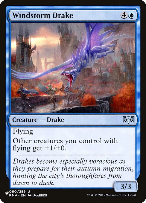 Flying
Other creatures you control with flying get +1/+0.