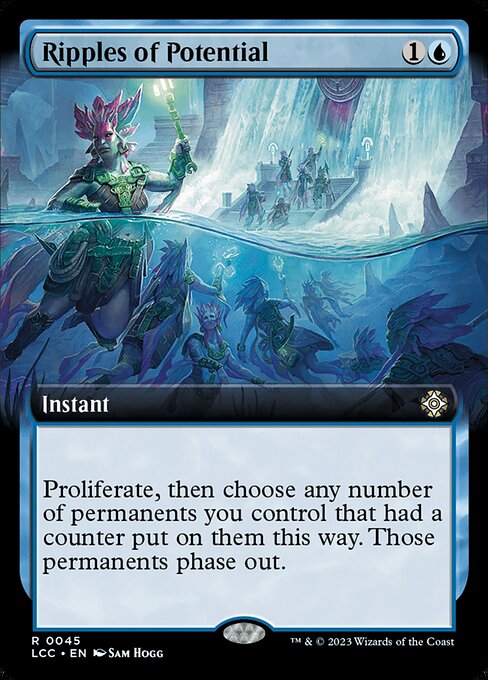 Proliferate, then choose any number of permanents you control that had a counter put on them this way. Those permanents phase out. (To proliferate, choose any number of permanents and/or players, then give each another counter of each kind already there. Treat phased-out permanents and anything attached to them as though they don't exist until their controller's next turn.)