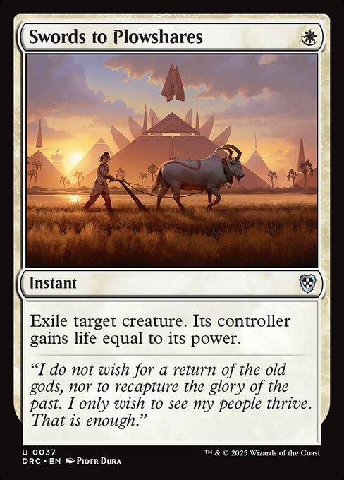 Exile target creature. Its controller gains life equal to its power.