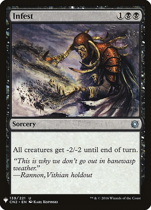 All creatures get -2/-2 until end of turn.