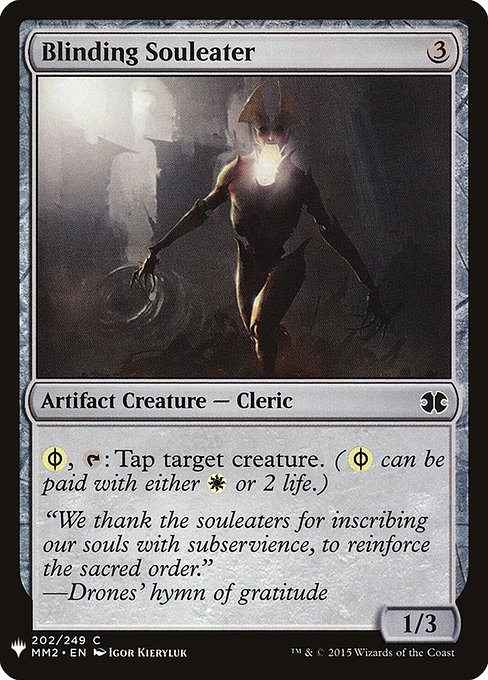 {W/P}, {T}: Tap target creature. ({W/P} can be paid with either {W} or 2 life.)