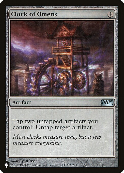 Tap two untapped artifacts you control: Untap target artifact.