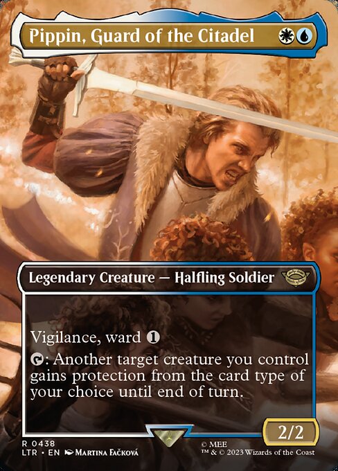 Vigilance, ward {1}
{T}: Another target creature you control gains protection from the card type of your choice until end of turn. (It can't be blocked, targeted, dealt damage, enchanted, or equipped by anything of that type.)