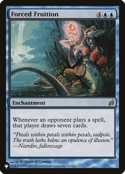 Whenever an opponent casts a spell, that player draws seven cards.