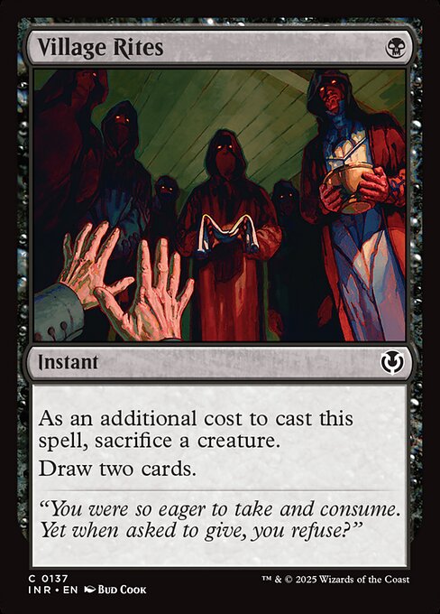 As an additional cost to cast this spell, sacrifice a creature.
Draw two cards.