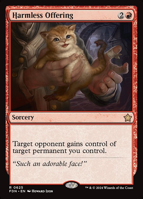 Target opponent gains control of target permanent you control.