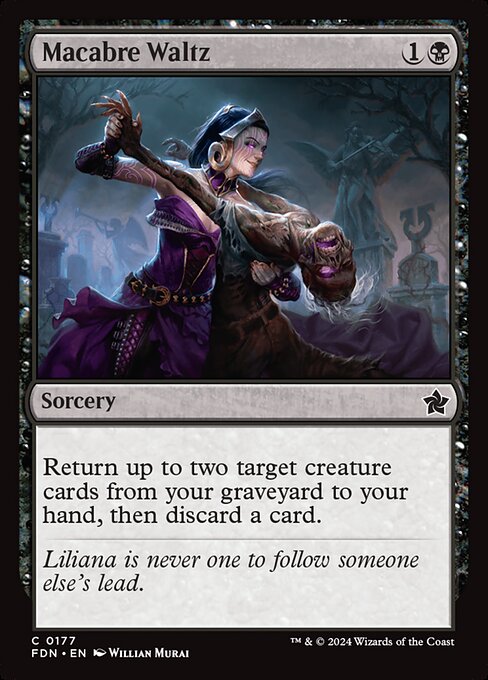 Return up to two target creature cards from your graveyard to your hand, then discard a card.