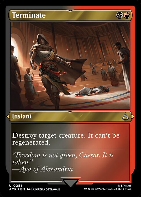 Destroy target creature. It can't be regenerated.