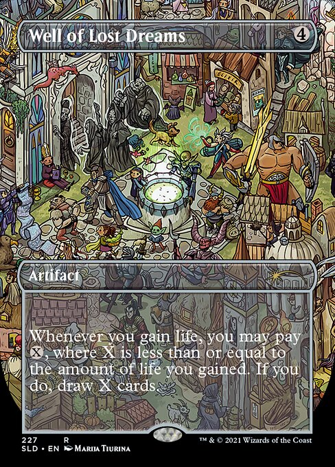 Whenever you gain life, you may pay {X}, where X is less than or equal to the amount of life you gained. If you do, draw X cards.