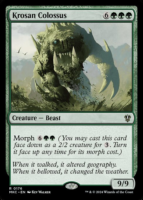 Morph {6}{G}{G} (You may cast this card face down as a 2/2 creature for {3}. Turn it face up any time for its morph cost.)