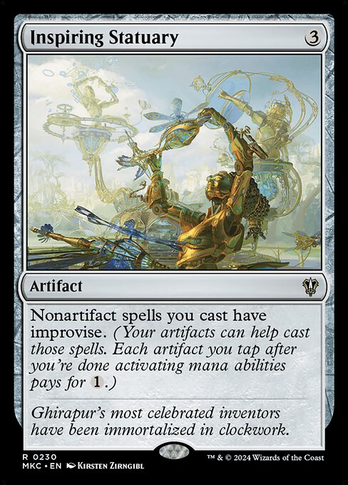 Nonartifact spells you cast have improvise. (Your artifacts can help cast those spells. Each artifact you tap after you're done activating mana abilities pays for {1}.)