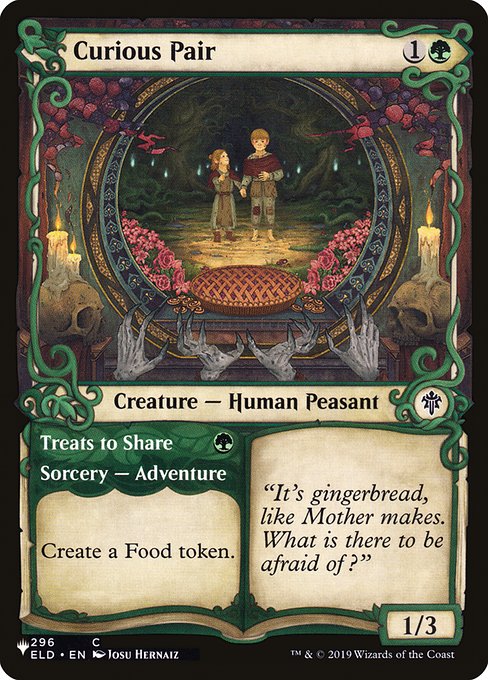 Create a Food token. (Then exile this card. You may cast the creature later from exile. A Food token is an artifact with "{2}, {T}, Sacrifice this artifact: You gain 3 life.")