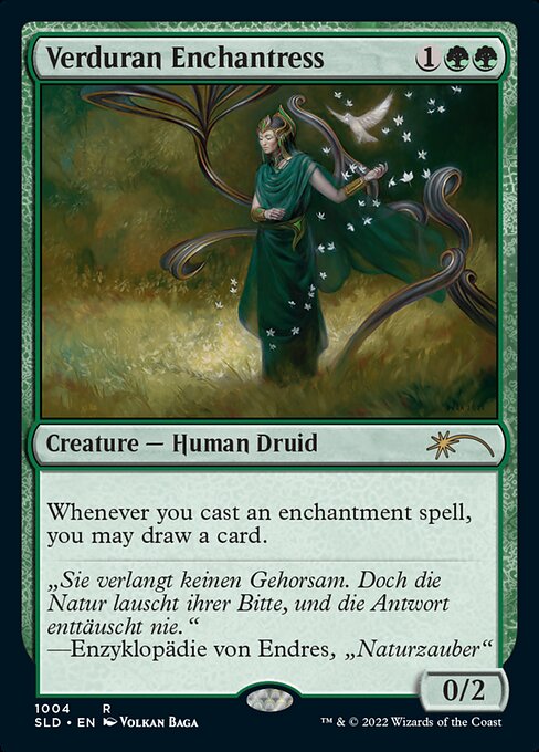 Whenever you cast an enchantment spell, you may draw a card.