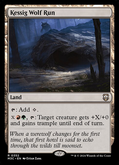 {T}: Add {C}.
{X}{R}{G}, {T}: Target creature gets +X/+0 and gains trample until end of turn.