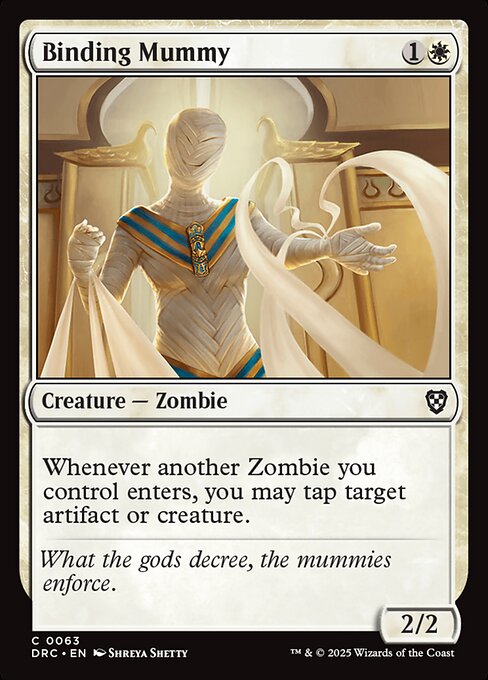 Whenever another Zombie you control enters, you may tap target artifact or creature.