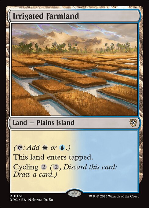 ({T}: Add {W} or {U}.)
this land enters tapped.
Cycling {2} ({2}, Discard this card: Draw a card.)