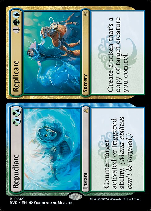 Counter target activated or triggered ability. (Mana abilities can't be targeted.) Create a token that's a copy of target creature you control.