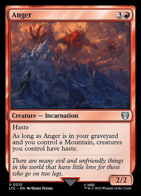Haste
As long as Anger is in your graveyard and you control a Mountain, creatures you control have haste.
