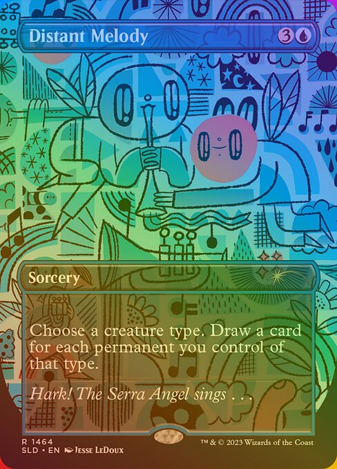 Choose a creature type. Draw a card for each permanent you control of that type.